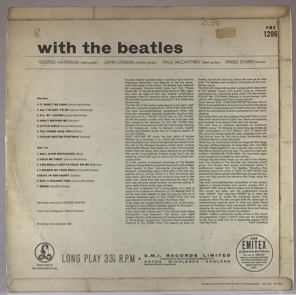 Beatles,The – With The Beatles [1ª edição UK] (LP usado) | Tracks Rio